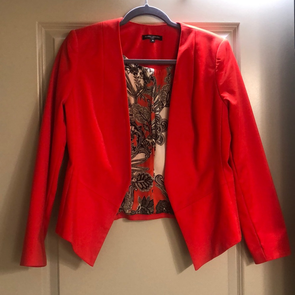 Mario Serrani Italy Red Blazer